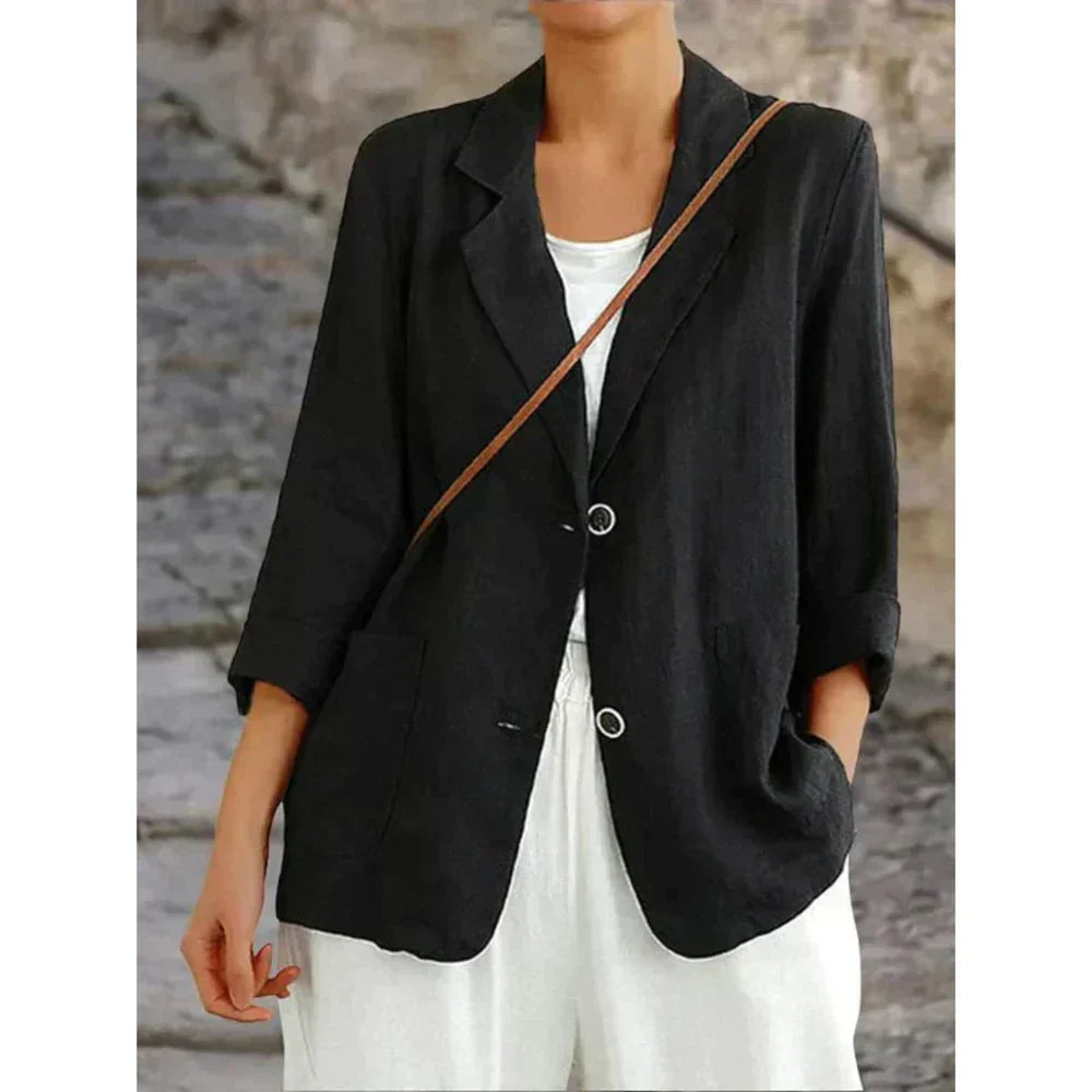 Women's Lightweight Blazer Rolled Sleeves
