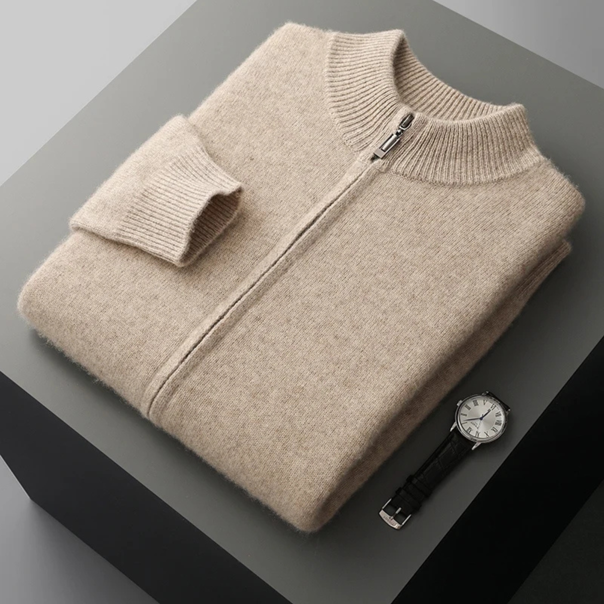 Men's Soft Wool Zip Cardigan
