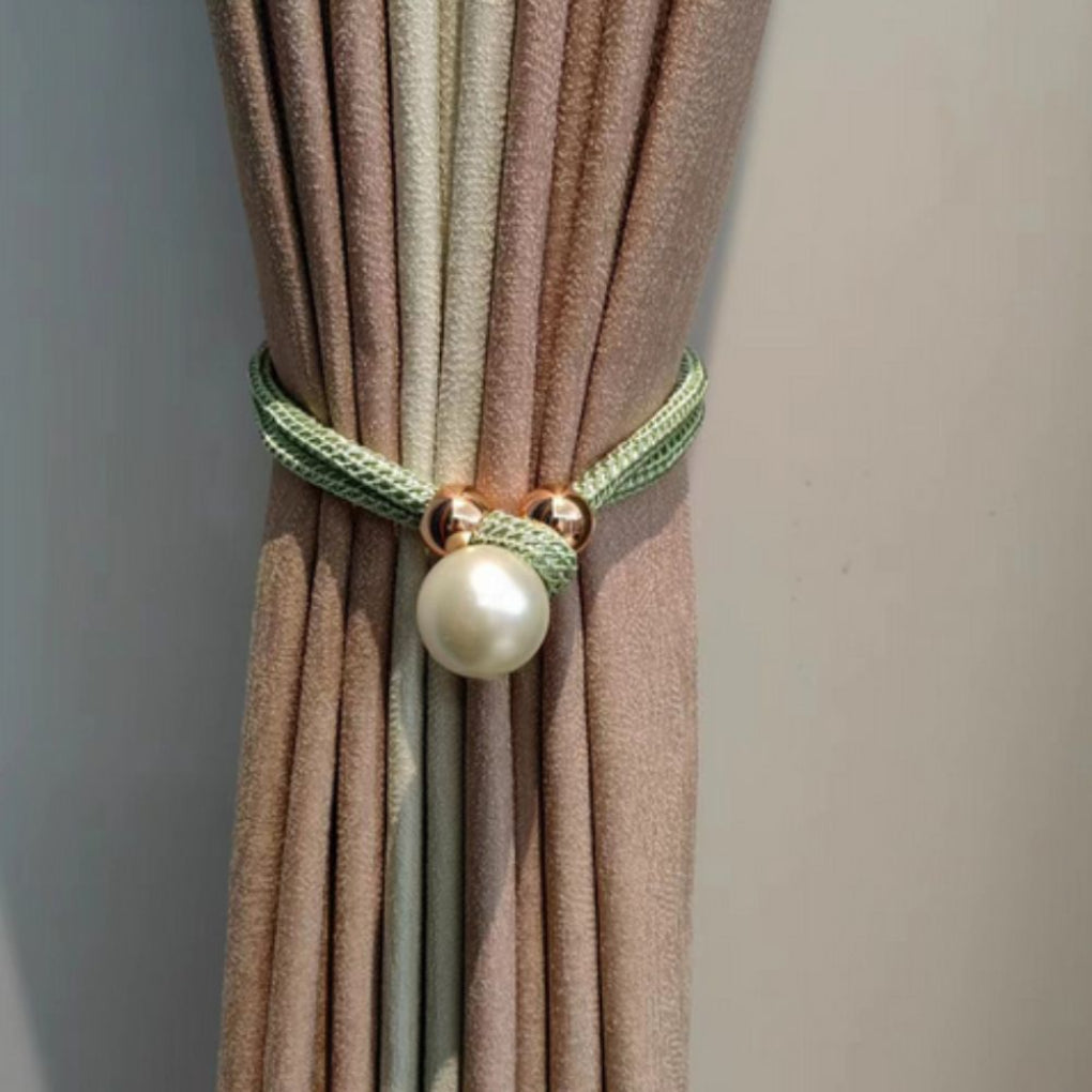 Elegant Pearl Curtain Tie Back 2-Piece Set - VibreMode