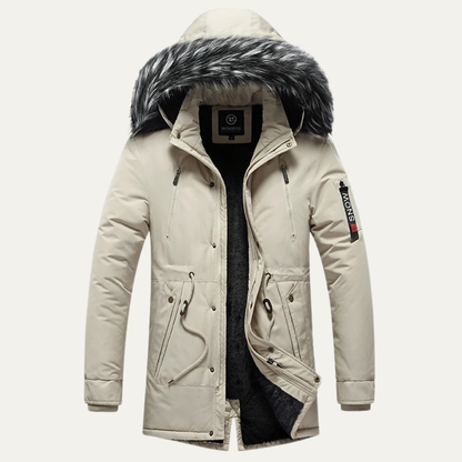 Ragusa Men's Detachable Fur Hooded Parka Jacket