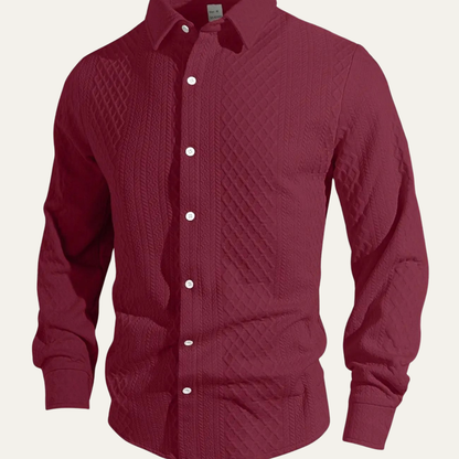 Men's Knit Business Casual Shirt