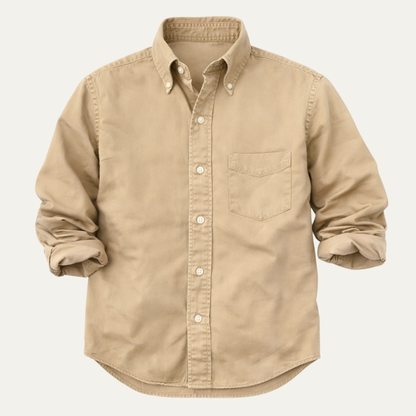 Vercelli Men's Button Down Shirt Solid Color Cotton - VibreMode