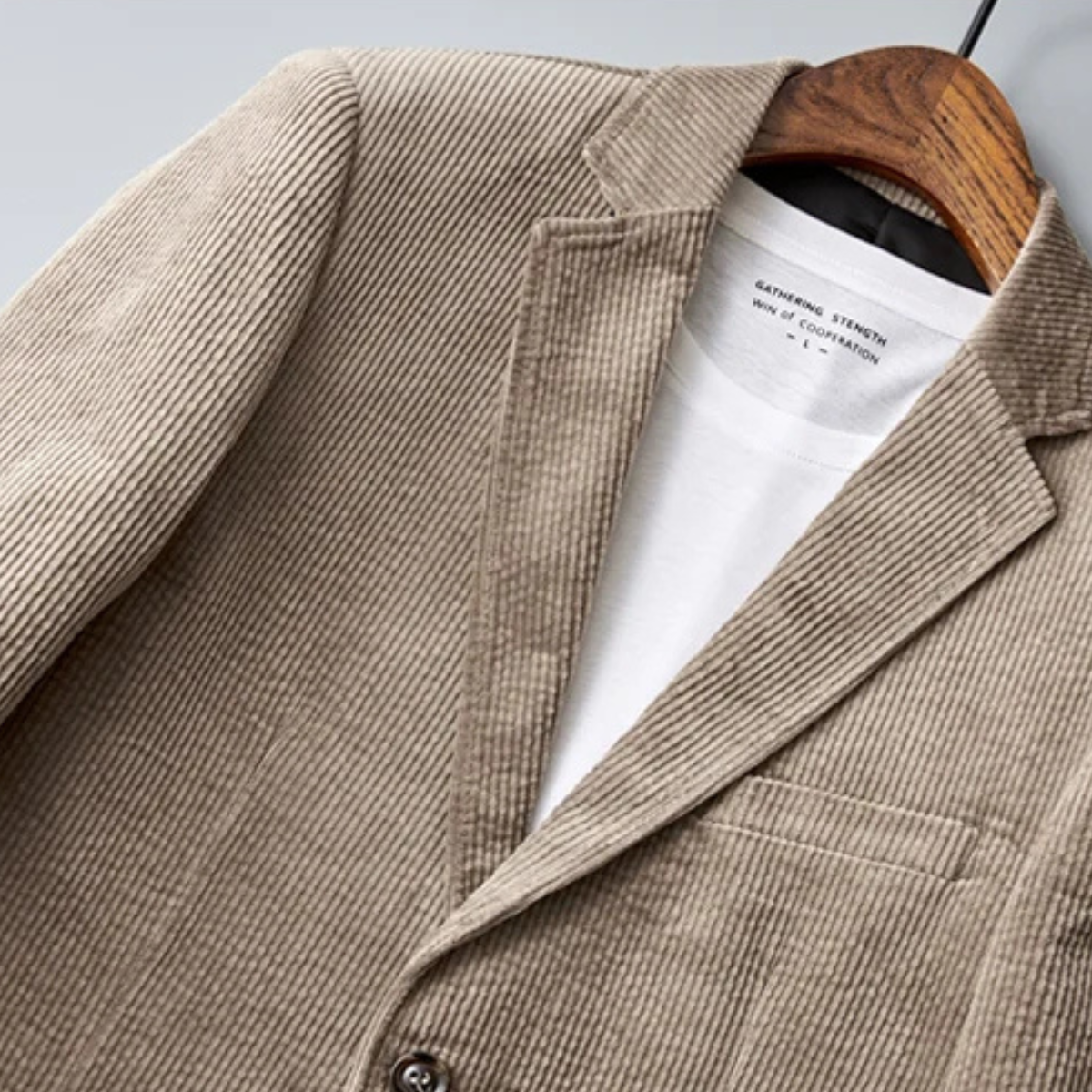 Men's Slim Fit Corduroy Blazer Suit