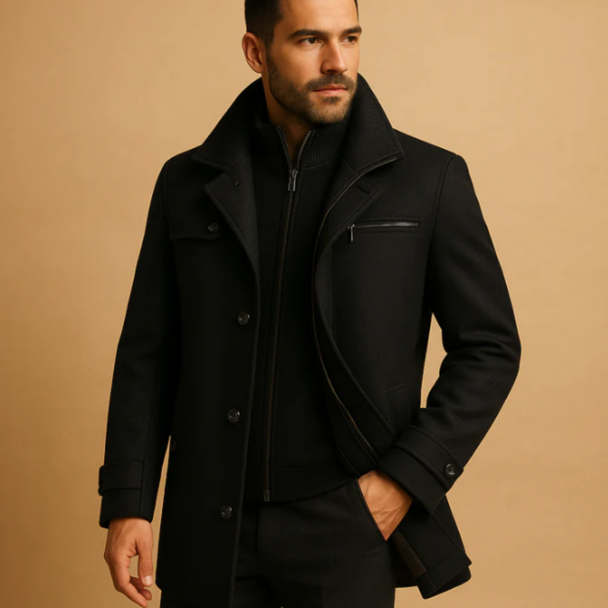 Warwick Men's Winter Coat Warm Adjustable Cuff