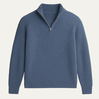 Vicenza Men's Soft Knit Half Zip Sweater - VibreMode