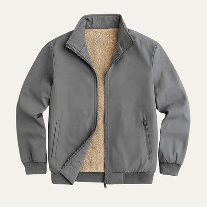 Men's Fleece Lined Windbreaker Lightweight Bomber Jacket