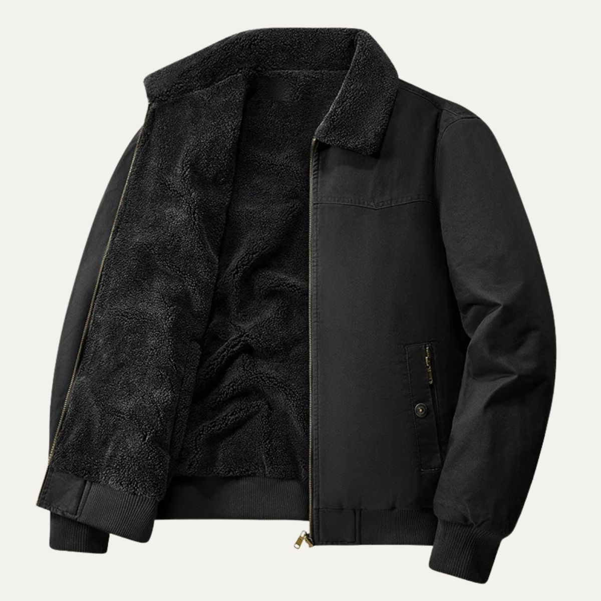 Men's Reversible Bomber Jacket Fleece Lined