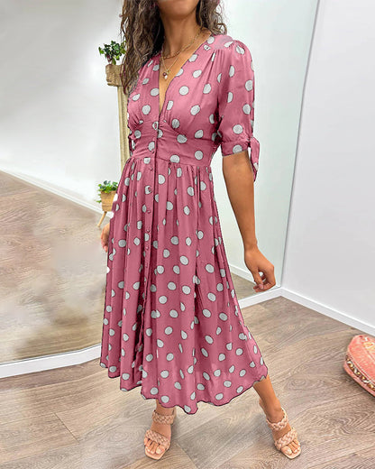 Stylish Dot Pattern Women's Dress