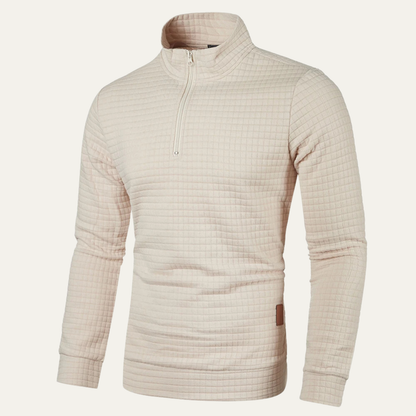 Men's Lightweight Quilted Half Zip Sweater