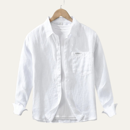 Men's Linen Casual Summer Shirt Green