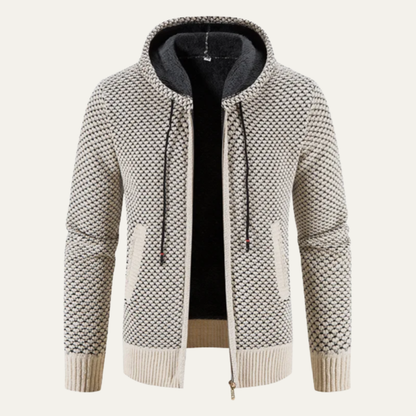 Men's Fleece Lined Zip Up Hoodie Jacket - VibreMode