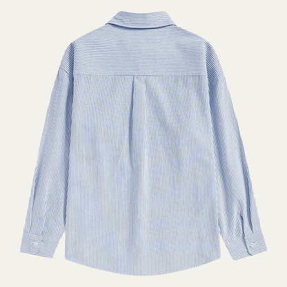 Men's Striped Shirt Classic Collar Cotton