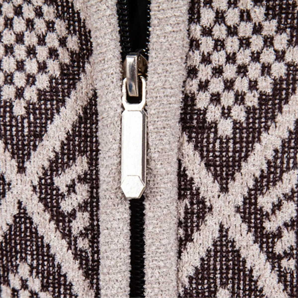 Men's Diamond Pattern Knit Jacket