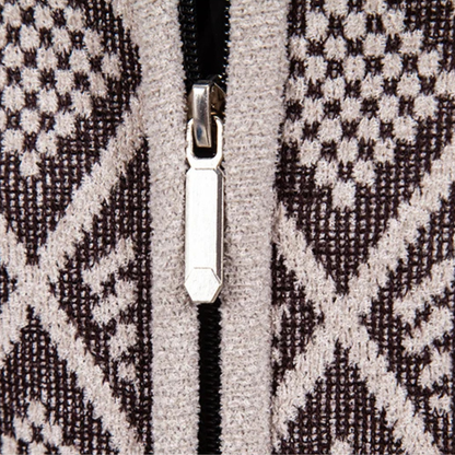 Men's Diamond Pattern Knit Jacket