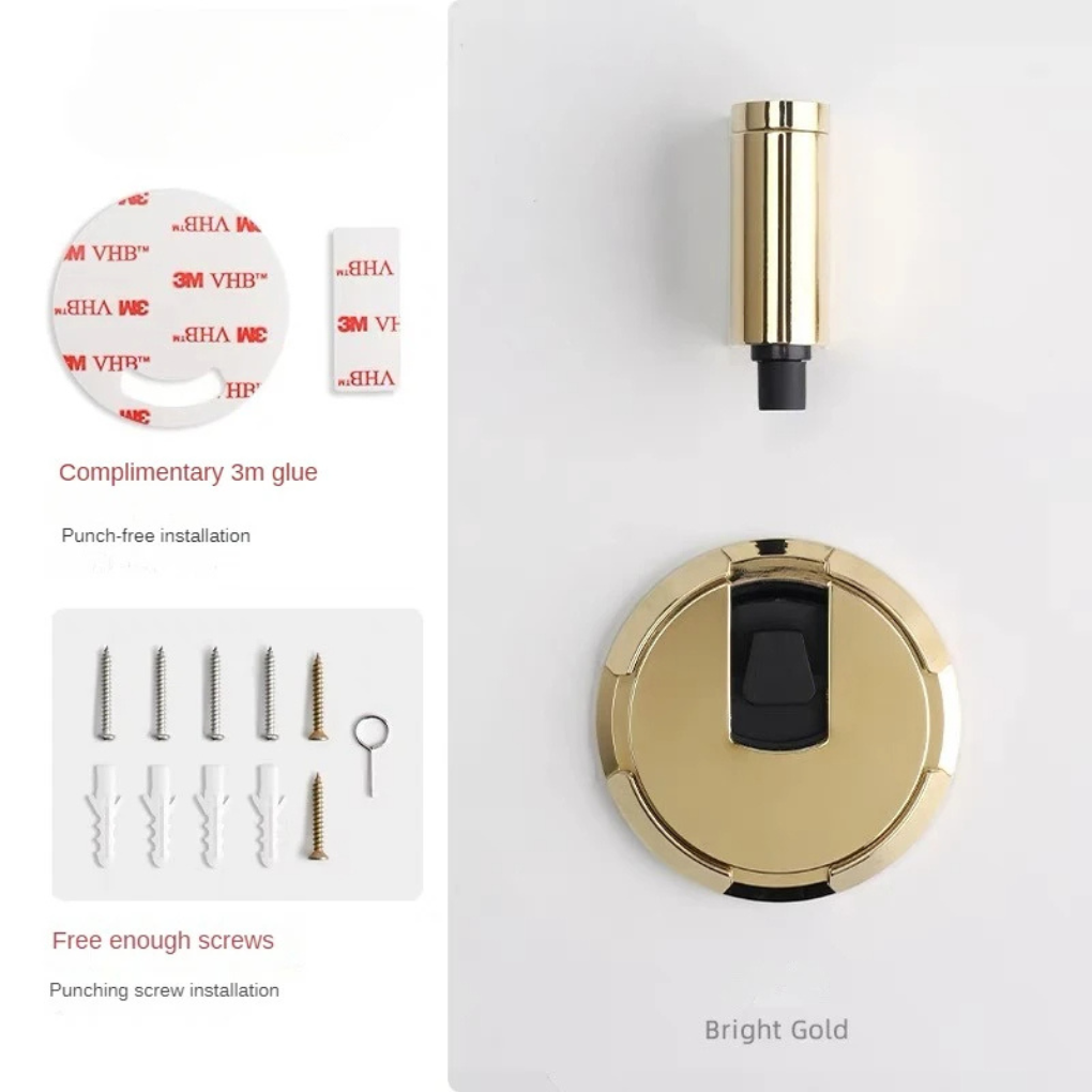 Magnetic Door Stopper Floor Mount No Drill