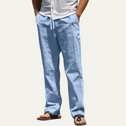 Men's Linen Tapered Pants Breathable