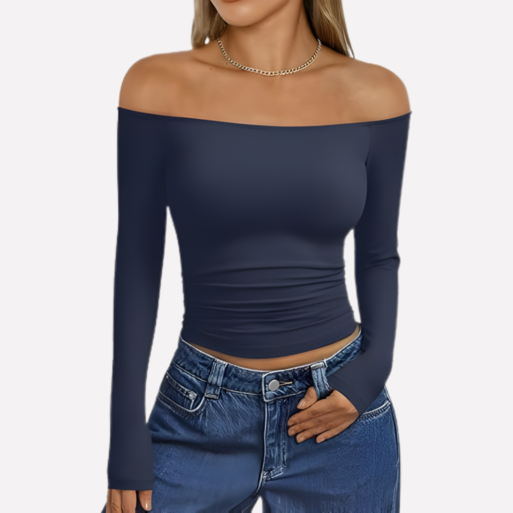 Women's Off The Shoulder Long Sleeve Blouse
