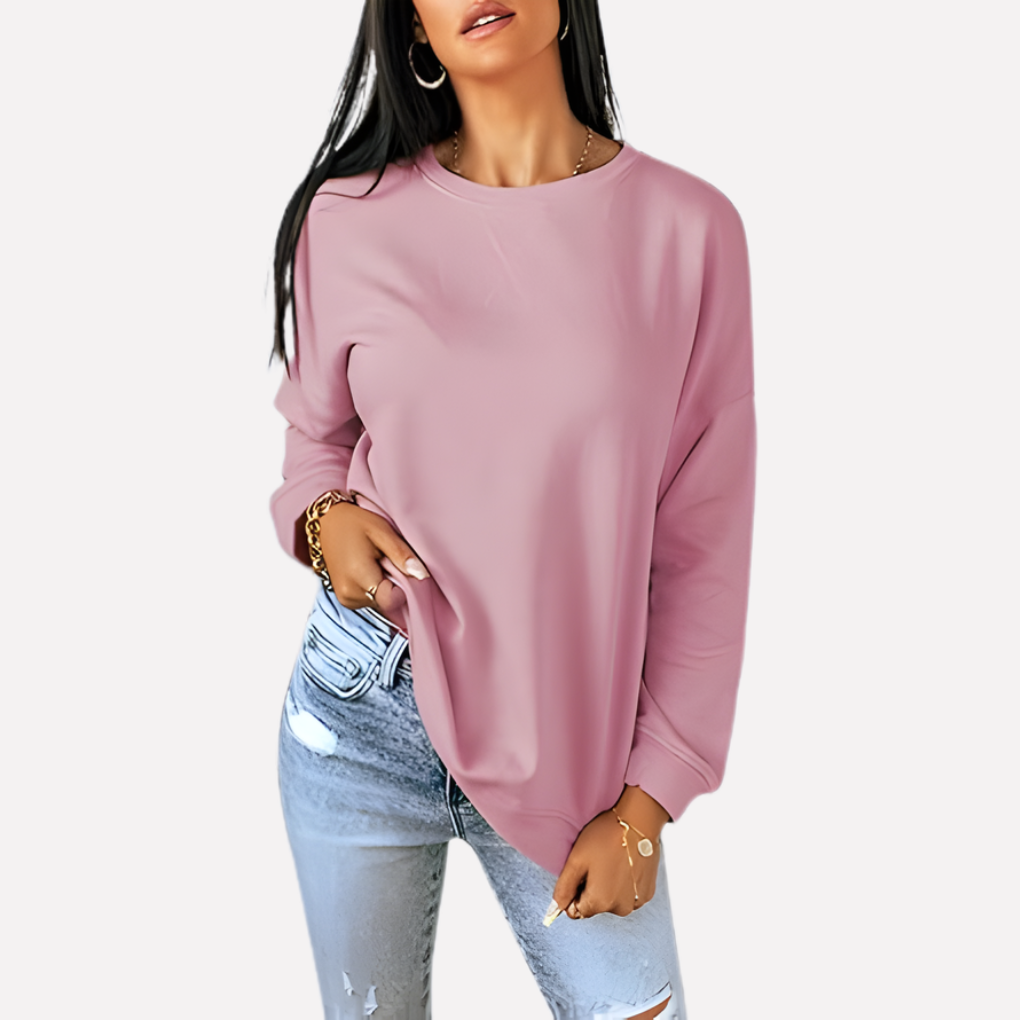 Women's Crew Neck Sweatshirt Cotton