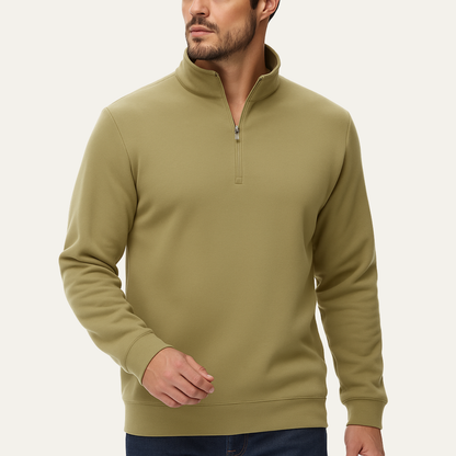 Men's Fleece Half Zip Turtleneck Sweater