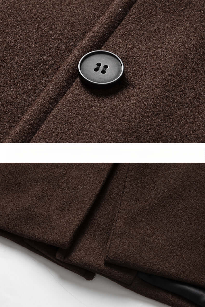 Men's Wool Overcoat Classic Oversized Warm Grey