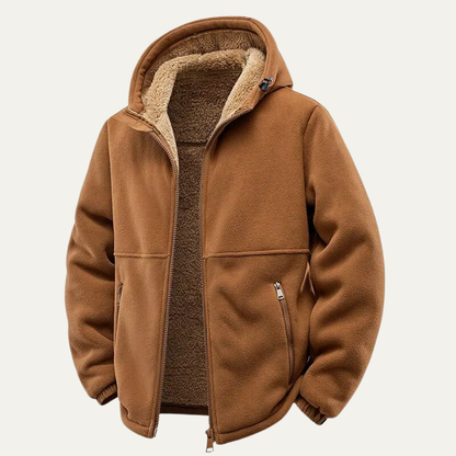 Moscova Men's Sherpa Hoodie Thick Warm Zip Up