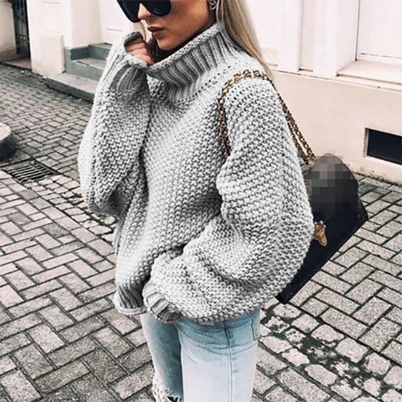 Women's Chunky Knit Turtleneck Sweater