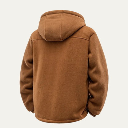 Moscova Men's Sherpa Hoodie Thick Warm Zip Up