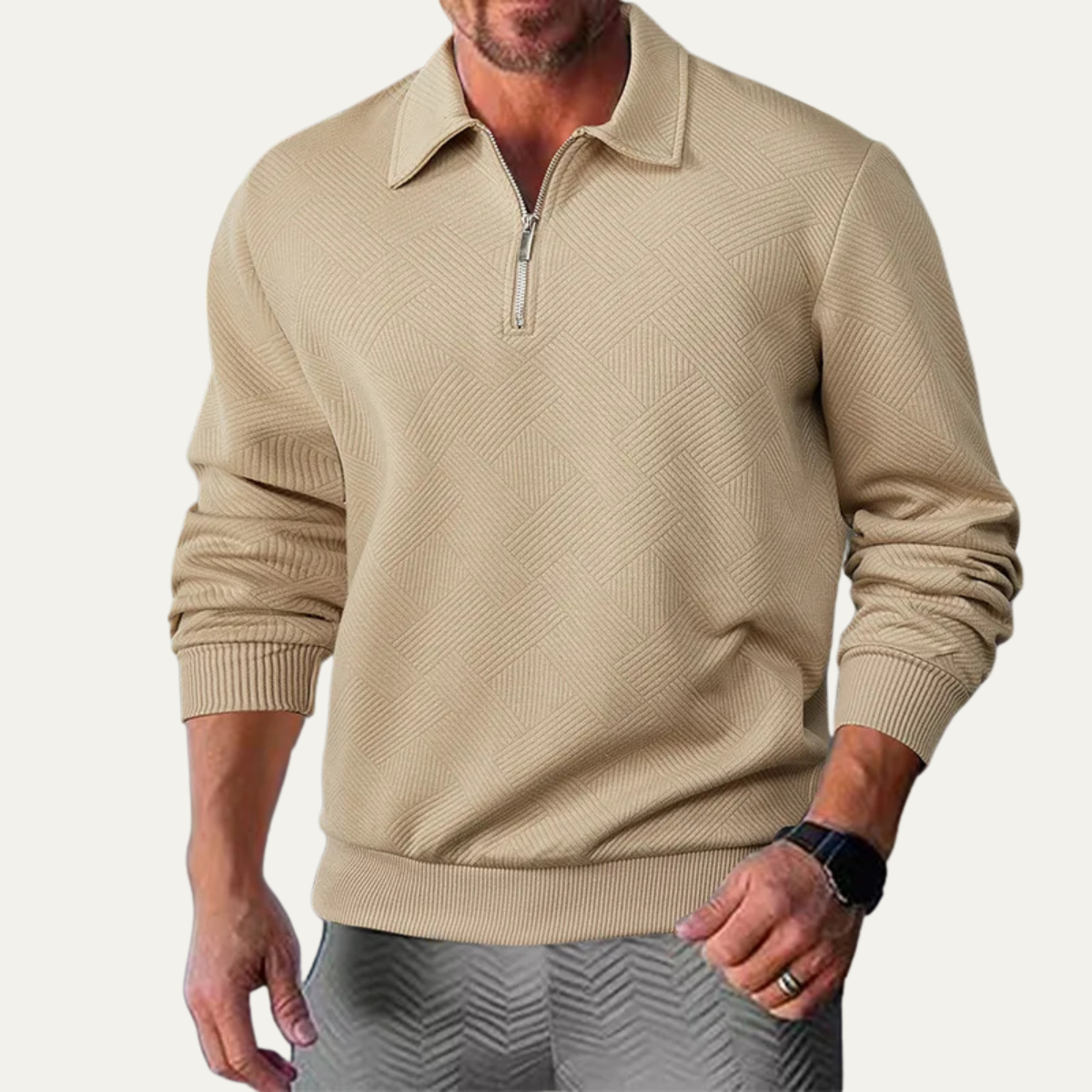 Men's Quarter Zip Sweater Lightweight
