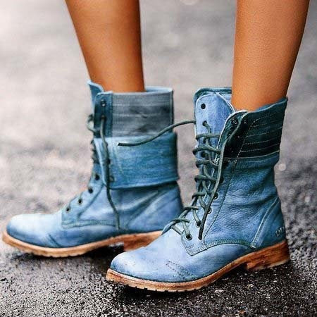 Women's Lace Up Ankle Boots Vintage Style