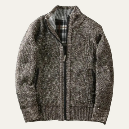 Men's Chunky Knit Zip Jacket