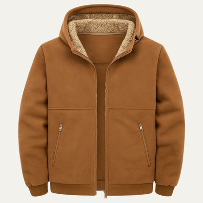Moscova Men's Sherpa Hoodie Thick Warm Zip Up