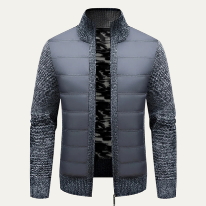 Men's Padded Zip Up Sweater Jacket