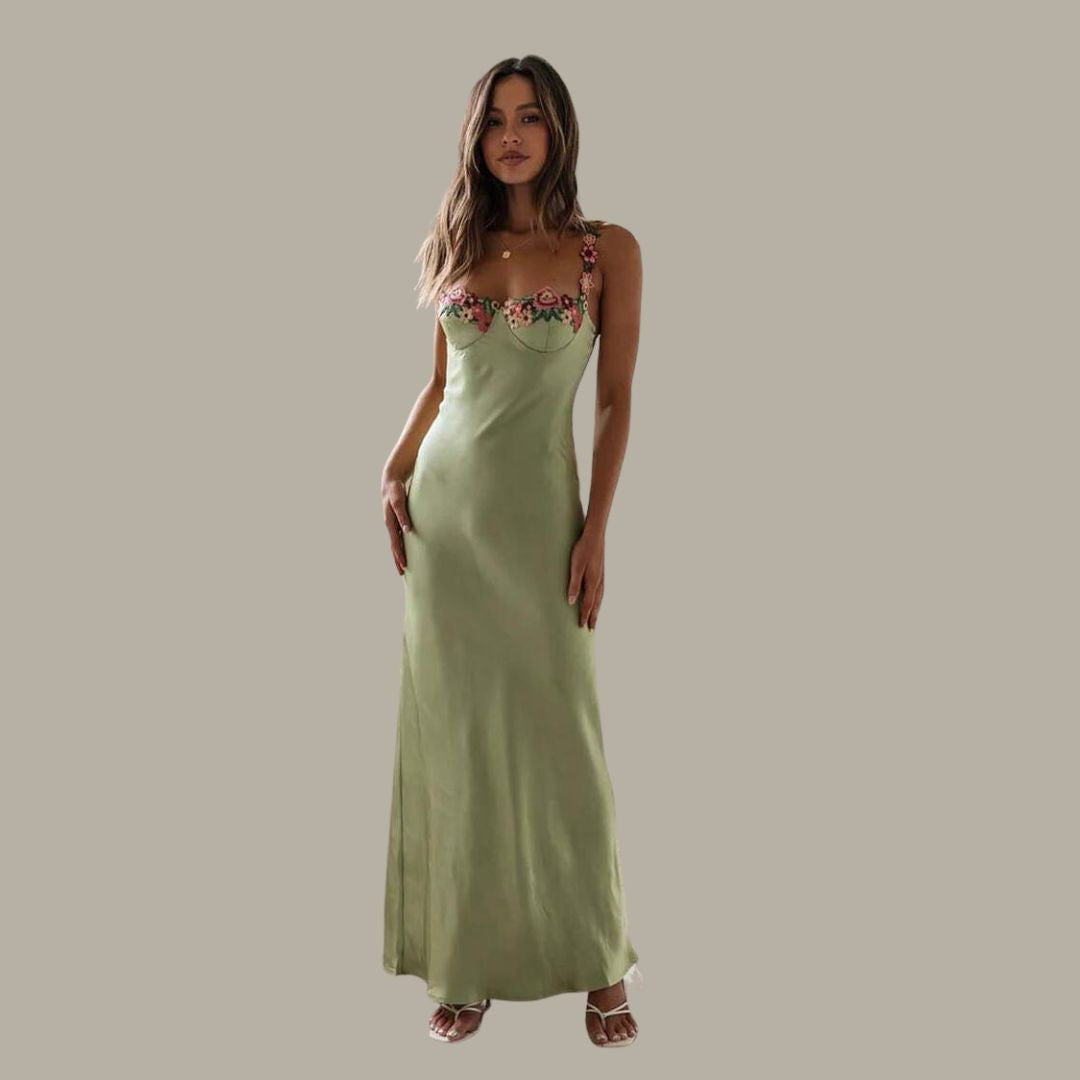 Women's Embroidered Floral Dress