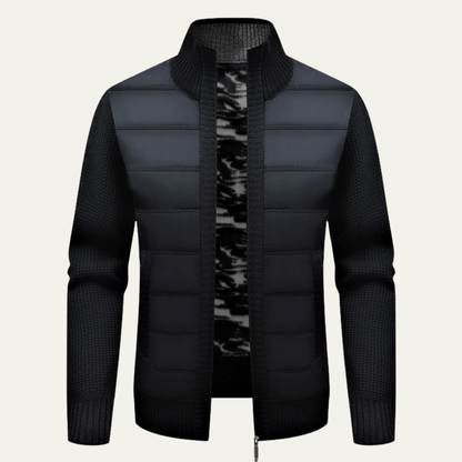 Men's Padded Zip Up Sweater Jacket