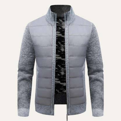 Men's Padded Zip Up Sweater Jacket