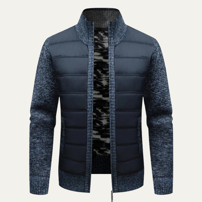 Men's Padded Zip Up Sweater Jacket