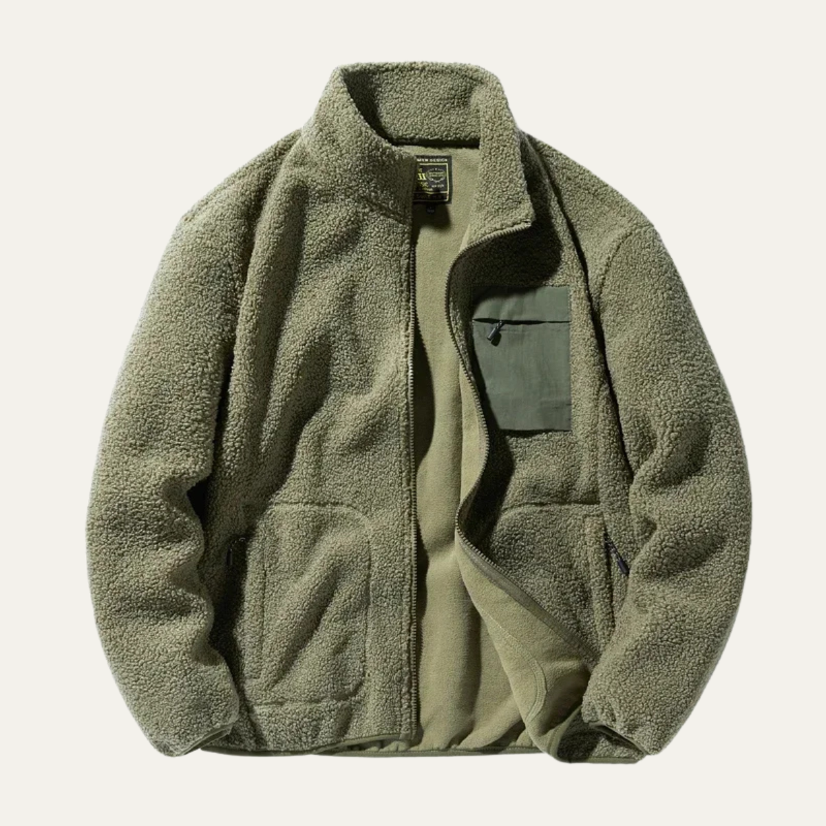 Men's Outdoor Fleece Zip Up Jacket Warm - VibreMode
