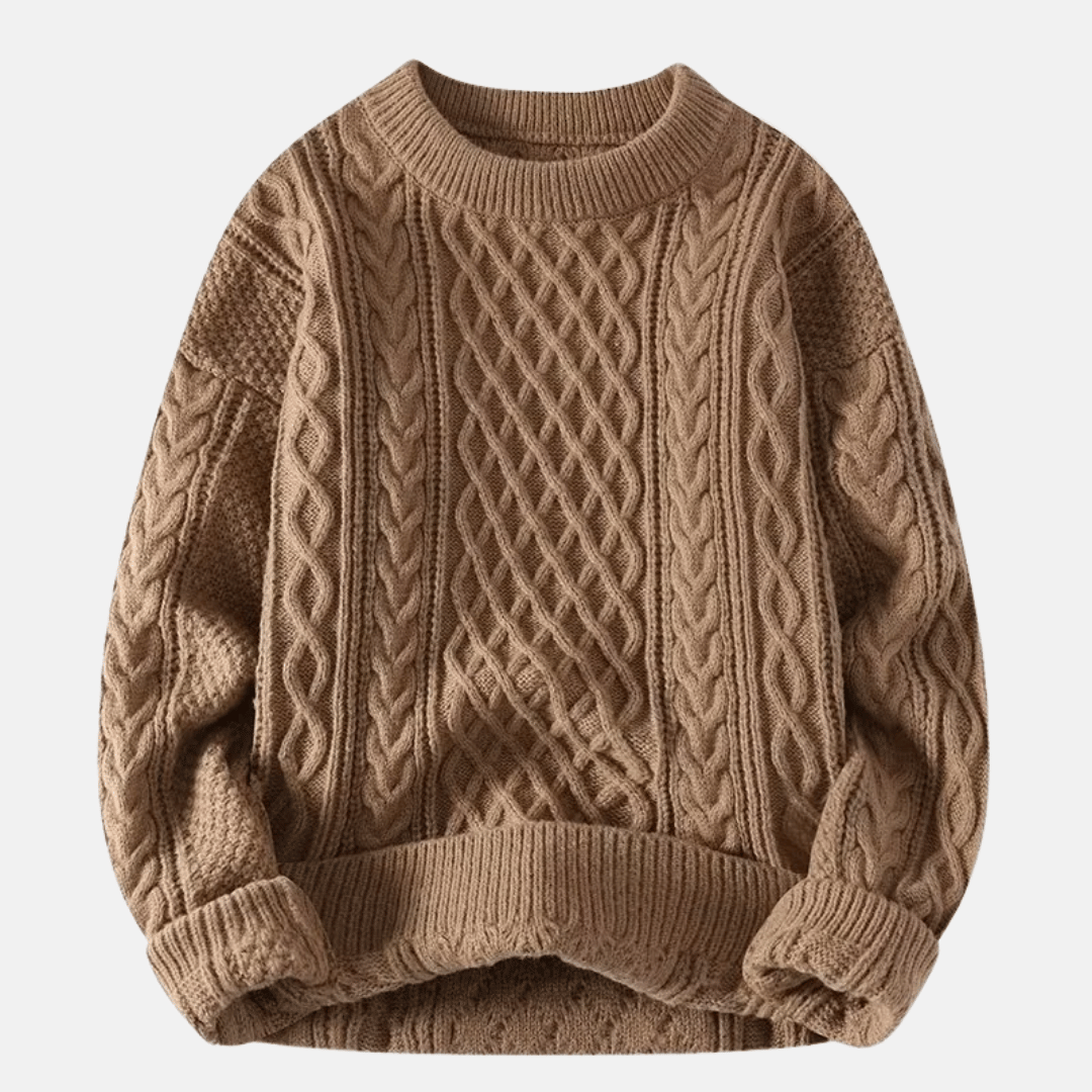 Men's Knitted Winter Sweater Solid Color - VibreMode