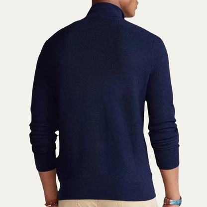 Men's Cotton Zip Cardigan Sweater