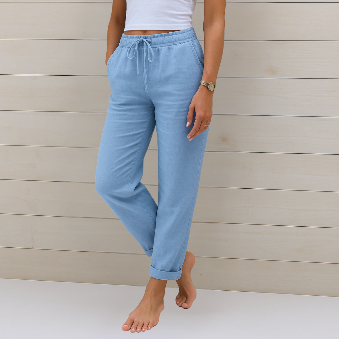 Comfortable Stretchy Pants with Elastic Waistband - VibreMode