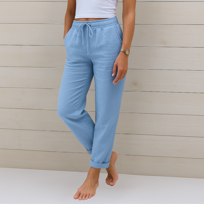 Comfortable Stretchy Pants with Elastic Waistband - VibreMode