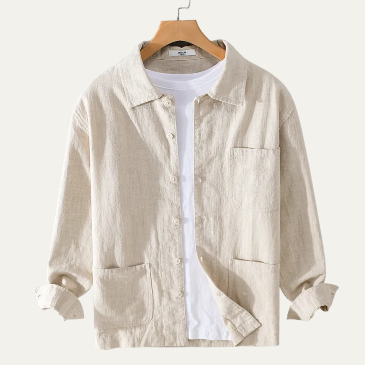 Men's Cotton Shirt Jacket Casual Retro Style
