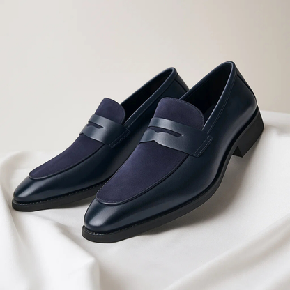 Nirvana Men's Italian Leather Penny Loafers
