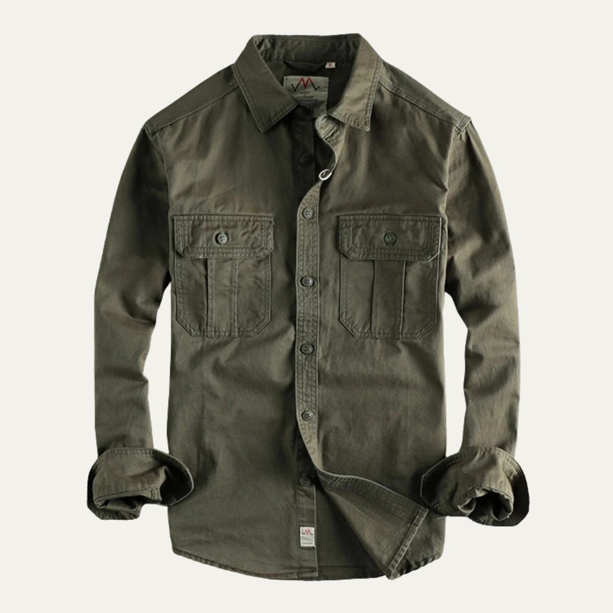 Men's Utility Shirt Jacket Vintage Washed Casual