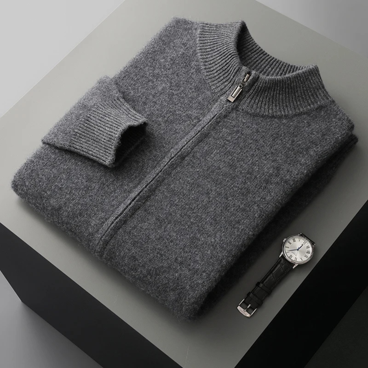 Men's Soft Wool Zip Cardigan
