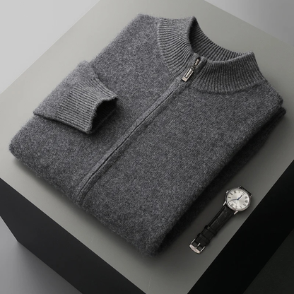 Men's Soft Wool Zip Cardigan