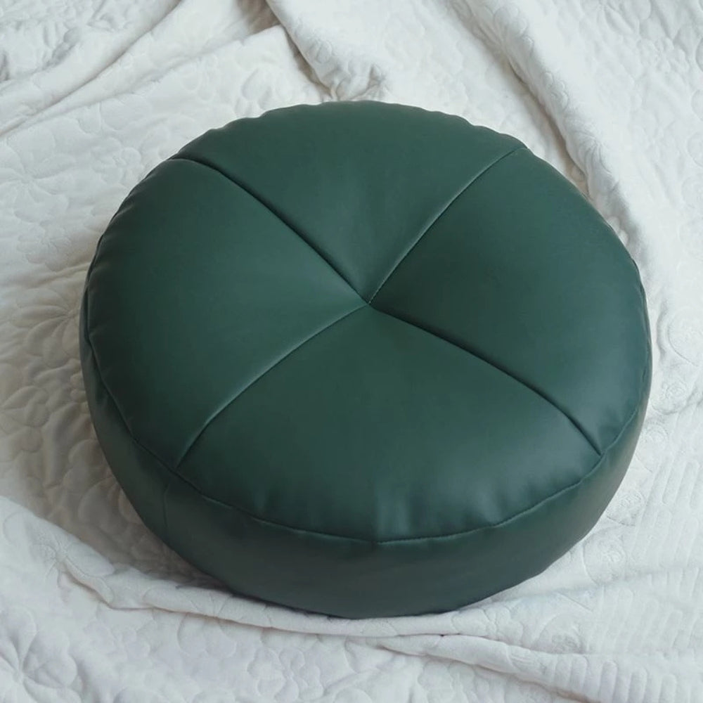 Japanese Style Nappa Leather Cushion Minimalist Comfort