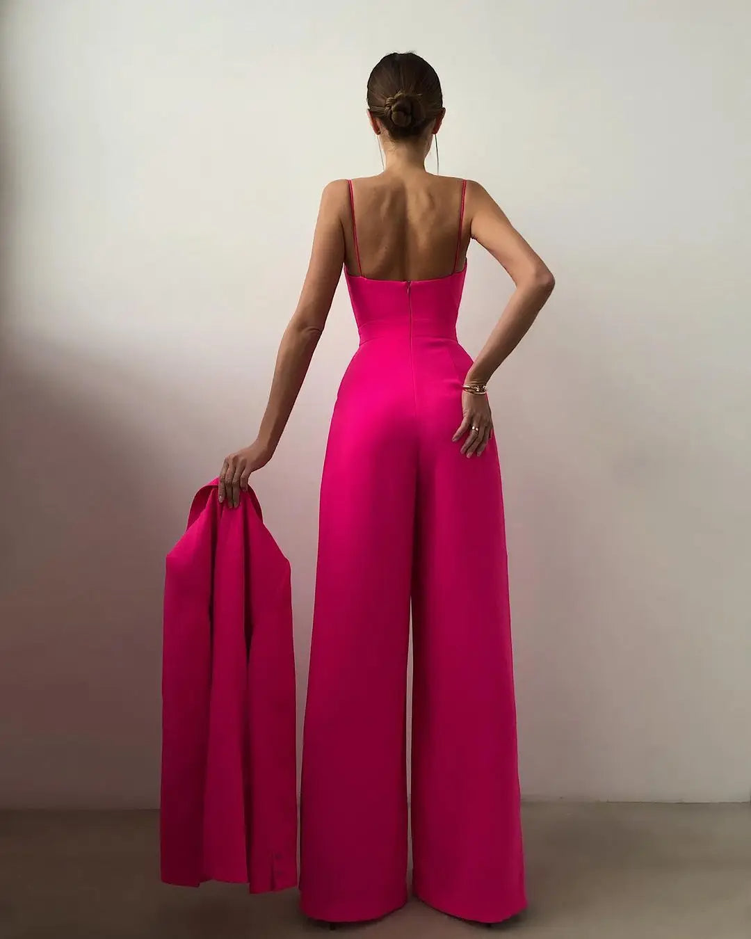 Women's Sleeveless Jumpsuit High Waist Wide Leg