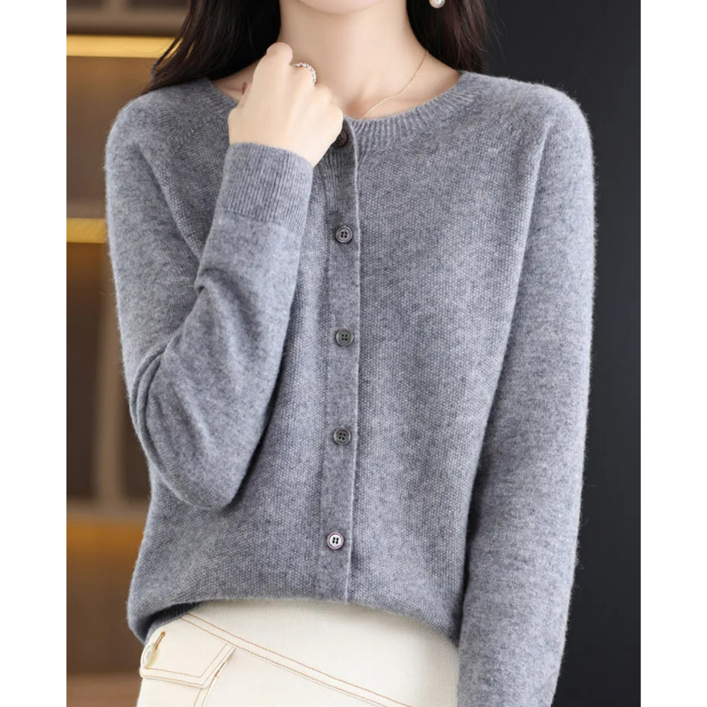Lightweight Ladies Open Front Sweater
