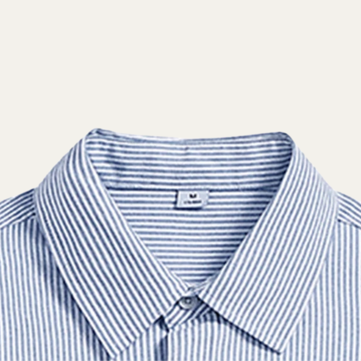 Men's Striped Shirt Classic Collar Cotton